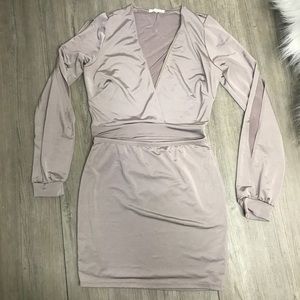 Shiny top & mini skirt